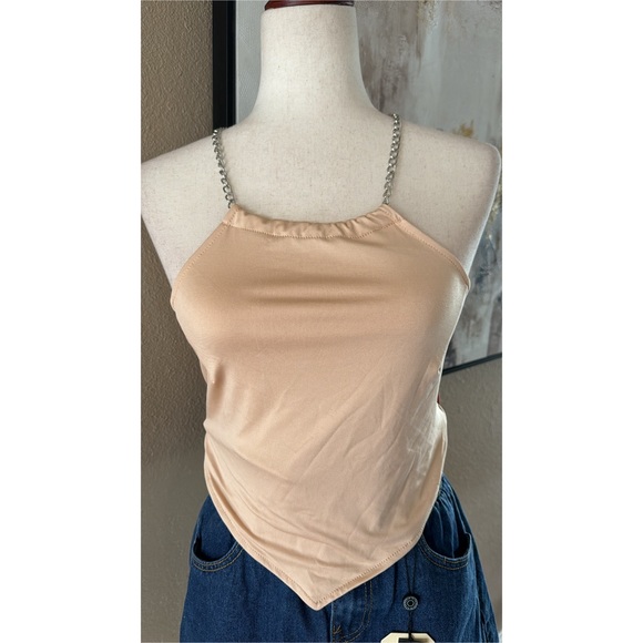 Scarf style chain halter crop top - Picture 7 of 7